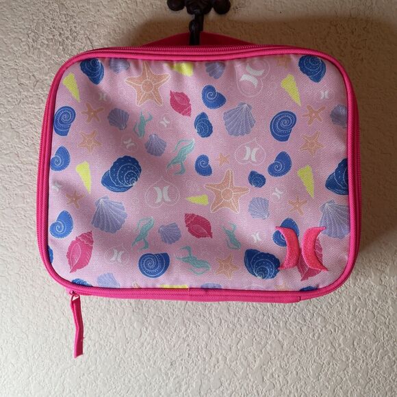 Hurley Girls Backpack And Lunch bag Set  Pink Seashells NWT Retail $40 - Picture 5 of 6